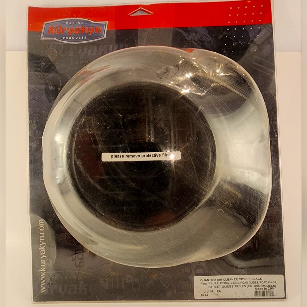 Kuryakyn 8414 Quantum Air Cleaner Cover, Gloss Black
